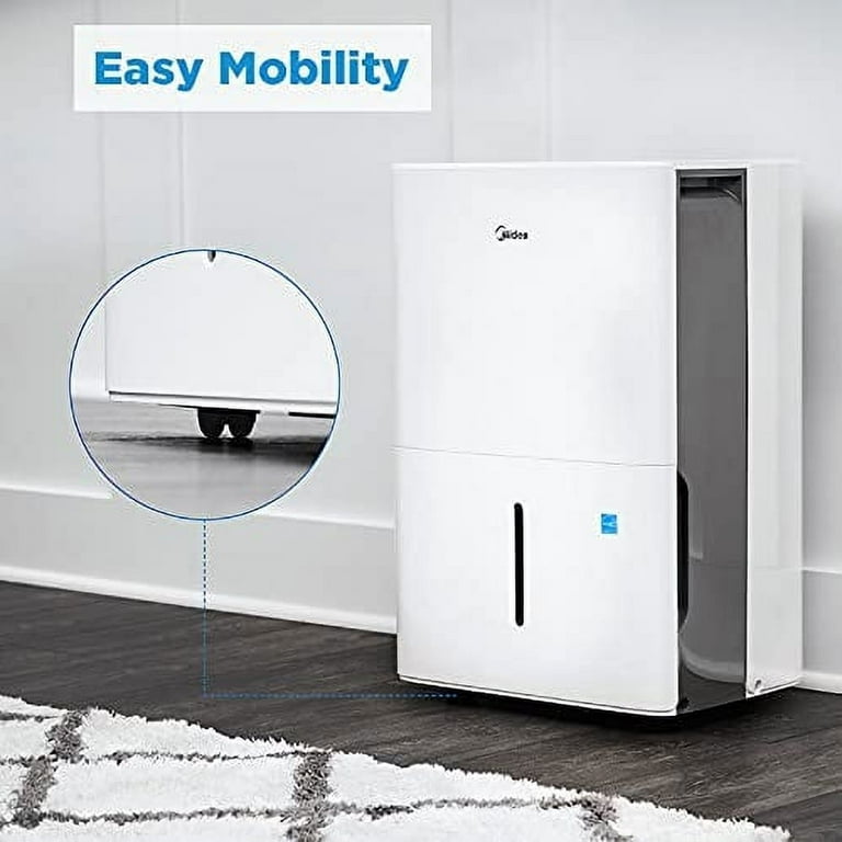 Midea MAD22C1AWS 2019 DOE 22 Pint Reusable Air Filter Dehumidifier