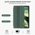 thumbnail image 5 of Kenke Case for Samsung Galaxy Tab A9+/A9 Plus 11 Inch 2023 (SM-X210/X216/X218), with Pencil Holder, Slim Lightweight Soft TPU Back Smart Cover, Auto Sleep/Wake, Dark Green, 5 of 7