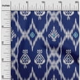 thumbnail image 1 of oneOone Cotton Silk Fabric Geometric Ikat Print Fabric By Yard 42 Inch Wide, 1 of 1