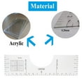thumbnail image 5 of Guide Tool Tough UV Printed Acrylic Material With Clothing Size Chart Easy To Carry Tshirt Ruler, 5 of 5