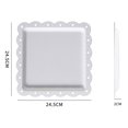 thumbnail image 2 of Luckyn Multi-function Square Plastic Plates Fruit Dessert Plates Wedding Cake Plate, 2 of 8