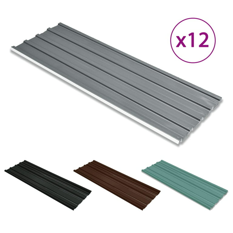 Tidyard 12 Piece Roof Panels, Galvanized Steel Building Material Roof  Cover, Metal Roofing Panel : : Tools & Home Improvement