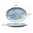 thumbnail image 2 of Creative Imitation Marble Pattern Oval Fish Plate Ceramic Salad Plate Vegetable Plate Creative Tableware for Microwave Oven, 2 of 6