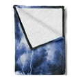 thumbnail image 2 of Nature Soft Flannel Fleece Throw Blanket, Majestic Sky View with Huge Rain Clouds All over the Sea and Vibrant Storm Rays Print, Cozy Plush for Indoor and Outdoor Use, 50" x 60", Blue, by Ambesonne, 2 of 5