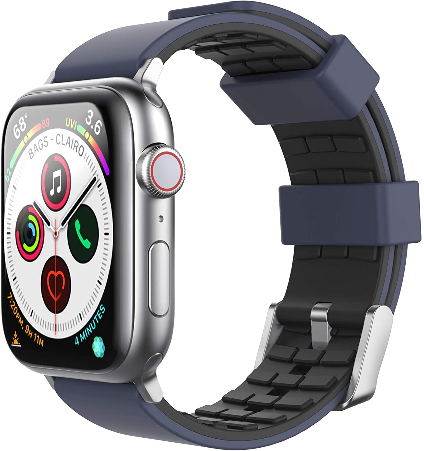 AhaStyle Duotone Band for Apple Watch 44mm 42mm, Breathable Silicone Band  Strap Wristband Compatible with Apple Watch Series SE/6/5/4/3/2/1 (Orange,  Black, 42mm/44mm) | Walmart Canada