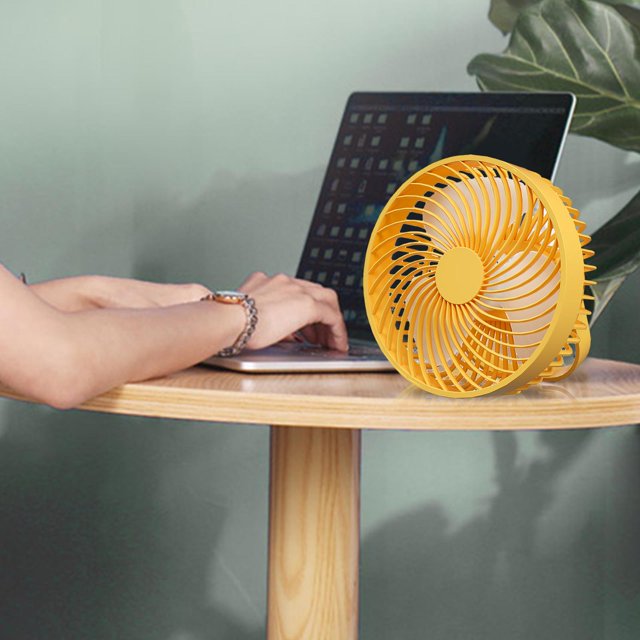 Ventilador de escritorio perfecl portátil Mini USB 3 Velocidades Amarillo