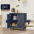 thumbnail image 5 of HLR 32" W Mid Century Modern Accent Cabinet with 2 Doors, Sideboard Buffet with Storage, Blue., 5 of 7