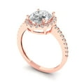 thumbnail image 2 of Solitaire with Accents Engagement Ring for Women - 2.27ct Moissanite in 18K Rose Gold Promise Ring, 2 of 6