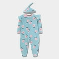 thumbnail image 2 of Akafmk Newborn Boys Infant Girls Bodysuits,Fall Winter Cottons Bodysuits Pajamas,Long Sleeve Bodysuits Graphic Print Casual Onesie Outfits Hooded Romper Jumpsuit Toddler Boys Clothing 3-6 Months, 2 of 4