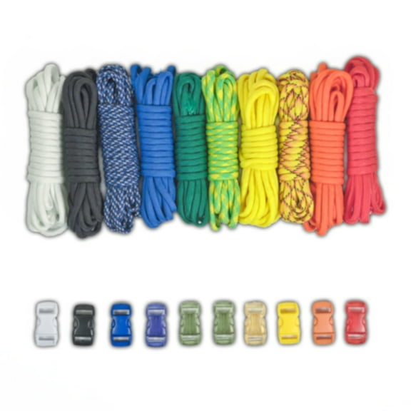 Paracord Planet 550lb Type III Paracord Combo Crafting Kits with Buckles