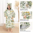 thumbnail image 3 of FORMRS Wearable Blanket Hoodie with Sleeves for Kids Cozy Flannel Sweatshirt, Watercolor Animals Pattern, 3 of 7