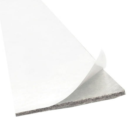 

1/4 Thickness 1-1/2 Wide x 25 Ft. Gray Smooth Wool Fiber Felt F13 Strip with Adhesive Backing