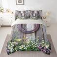 thumbnail image 2 of Castle Fairy Teens Old Barn Door Bedding Comforter Set 7-Piece,Western Horseshoe King Bedding Sets,Spring Garden Flowers Ultra Soft Bed Sheets,Microfiber Bedroom Decor,Reversible, 2 of 8