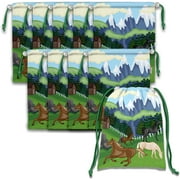Wild Horses Drawstring Tote Bag (10 Pack)