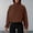 Brown, variant on NMMUED Half Zip Pullover Women Cropped Sweatshirt Mock Neck Sweatshirt Warm Sweatshirts for Women Soft Sweatshirts for Women Oversized Mock Neck Sweatshirt Womens Tops Casual Black L