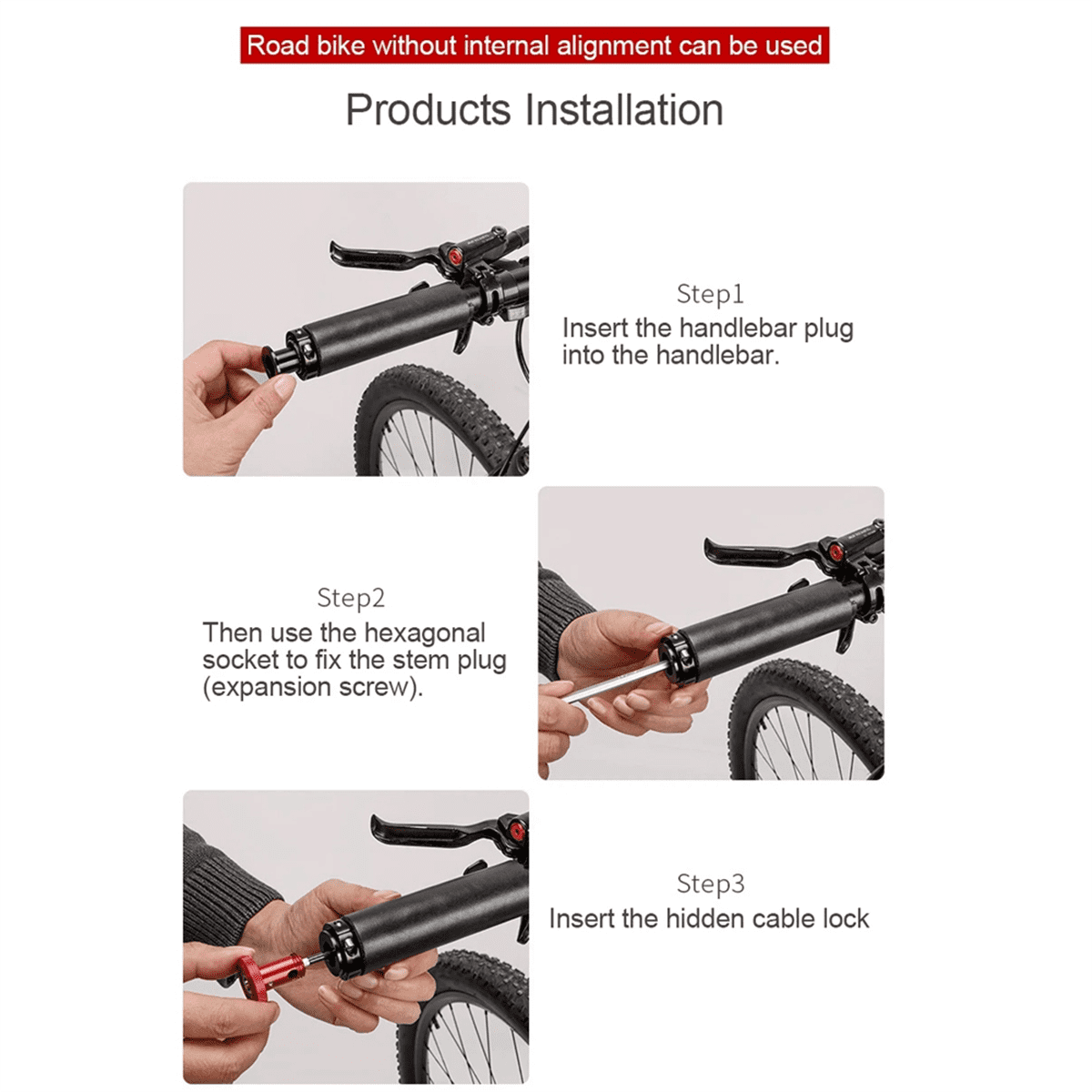 Bike Lock Mountain Road Bike Hidden Steel Cable Lock Portable Helmet Lock Key Lock Anti-Theft Lock Bike R
