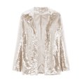 thumbnail image 4 of Winter Savings Clearance! Lindreshi Womens Blazers on Clearance Women's sequin jacket Cardigan blazer Casual long sleeve cardigan temperament small suit jacket S-XXL, 4 of 6