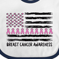 thumbnail image 4 of Inktastic Breast Cancer Awareness Pink Ribbons and Flag Boys or Girls Baby Bib, 4 of 4