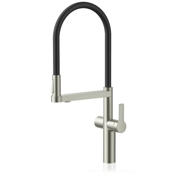 APEC Water Systems FAUCET-UNN-NP, 2-in-1 Pull-Down Kitchen Faucet for Reverse Osmosis or Water Filtration System, Brushed Nickel