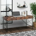 thumbnail image 4 of AGHDECO Brunei 3-Drawer Traditional Engineered Wood Writing Desk in Walnut, 4 of 4