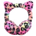 thumbnail image 1 of Winter Earmuff Leopard Print Foldable Fluffy Ear Muff Ear Warmer for Outdoor, 1 of 4