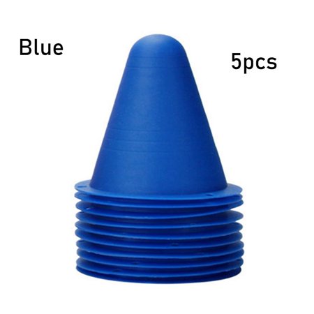 5/10Pcs High quality Plastic Roadblock Accessories Roller Skating Tool Marking Cup Skate Marker Cones Training Equipment Football Soccer Rollers BLUE 5PCS