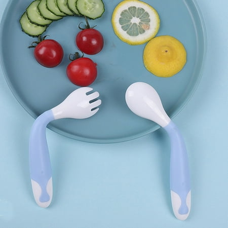 

Dinnerware Sets Baby Training Spoon Easy Grip Bendable Soft Self Feeding Learning Spoons