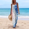 thumbnail image 4 of 250 Anniversary USA Flag Jumpsuits for Women Casual Sleeveless Loose Patriotic Overalls Wide Leg Romper with Pockets M, 4 of 5