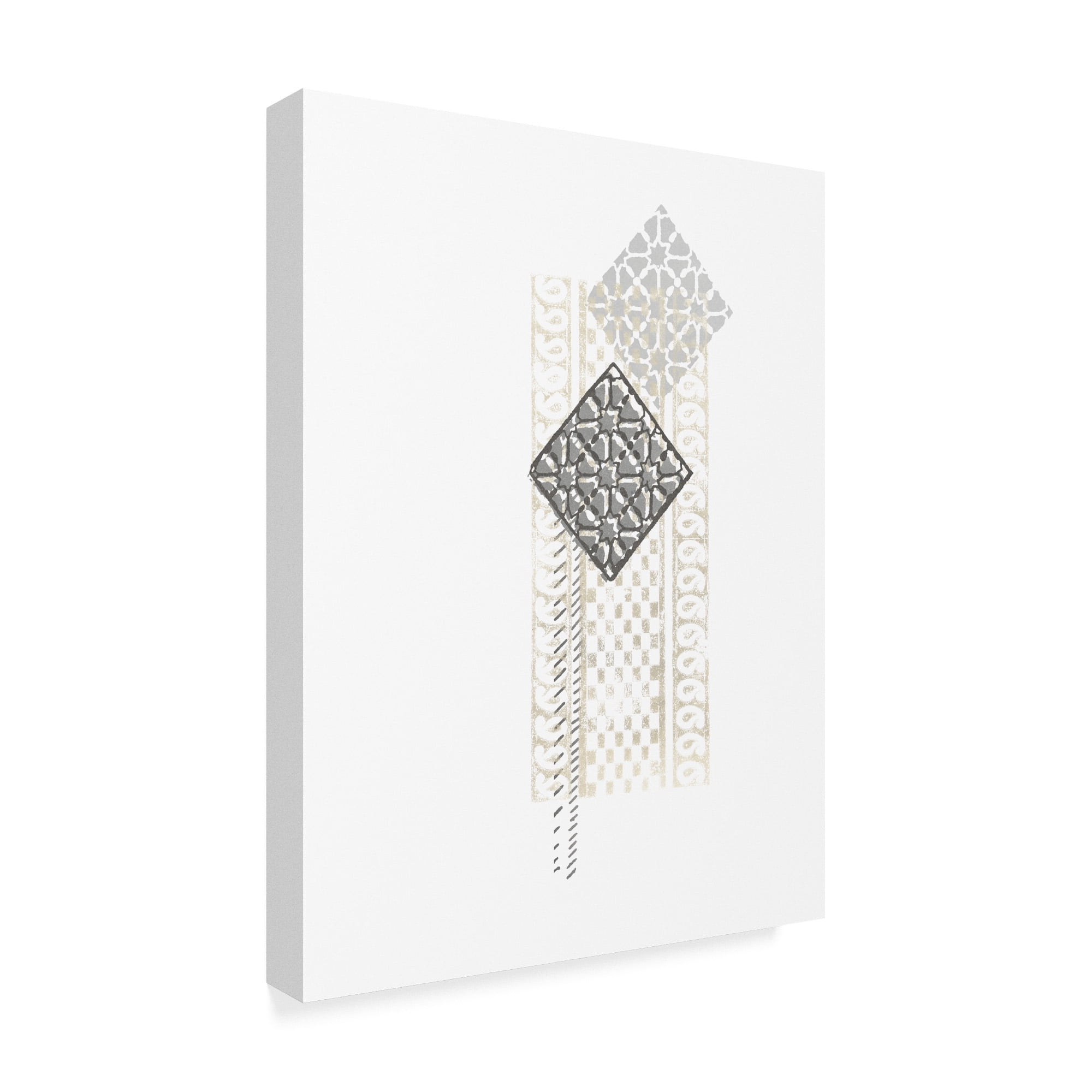 Trademark Fine Art 'Block Print Composition I' Canvas Art by June Erica Vess