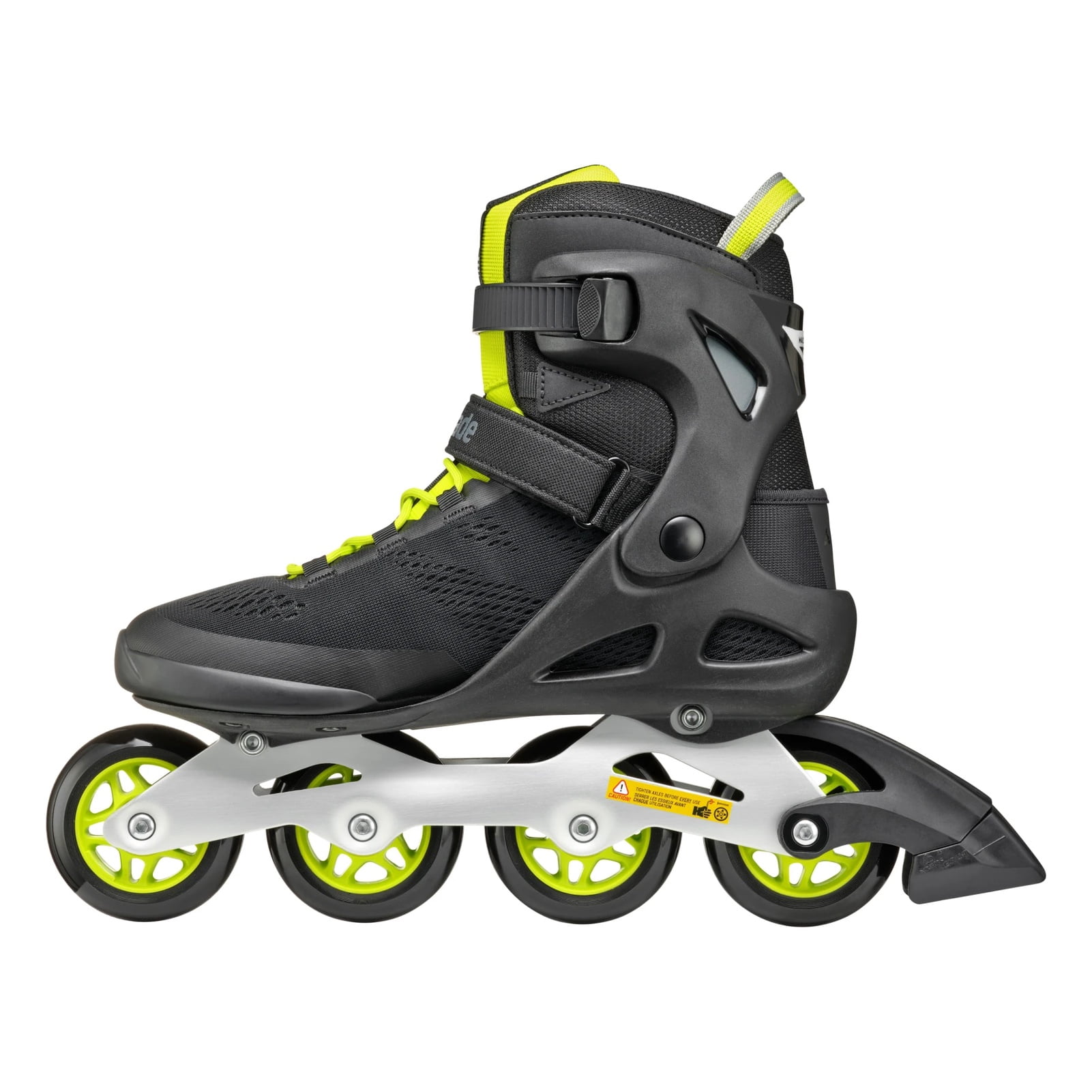 ROLLERBLADE Adult Male Macroblade 80 Inline Skates, Color: Black/Lime, Size: 10/10.5