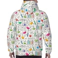 thumbnail image 7 of Fotbe Men's Hoodie with Chemical Flasks And Test Tubes Pattern - Kangaroo Pocket Pullover Hooded Sweatshirt, Perfect for Daily Wear, Travel, and Home-Small, 7 of 7