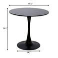 thumbnail image 5 of 31.5" Modern Round Dining Table, Holaki Small Space Kitchen Table with MDF Top & Metal Base for Dining Room, Living Room, Coffee Corner, Black, 5 of 7