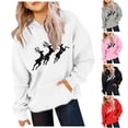 thumbnail image 4 of Tanghaowl Childrens Hoodies Hoodies for Girls Graphic Letter Print Pullovers Tops Long Sleeve Casual Soft Pullover Tops for Christmas White 3-4 Years, 4 of 4