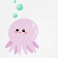thumbnail image 3 of CafePress - Cute Pink Octopus T Shirt - 100% Cotton Ringed T-Shirt, 3 of 4