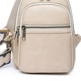 thumbnail image 2 of Bolso De Hombro Bolso bandolera de PU de hombro compuesto duradero para el ocio diario (Beige), 2 of 5