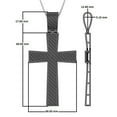thumbnail image 4 of Dazzlingrock Collection Round Black Diamond Religious Cross Pendant for Men with 18 Inch Silver Chain (1.20 ctw, Color Black, Clarity Opaque) in Black Plated Sterling Silver, 4 of 6
