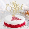 thumbnail image 3 of Cake Topper Palasasa Ella dijo que sí, dorado con brillo, 3 of 5
