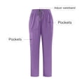 thumbnail image 6 of Cutuoiiu Casual Womens Scrub Pants Solid Color Elastic Drawstring Waist with Multi Pockets for Nursing Gifts, 6 of 9