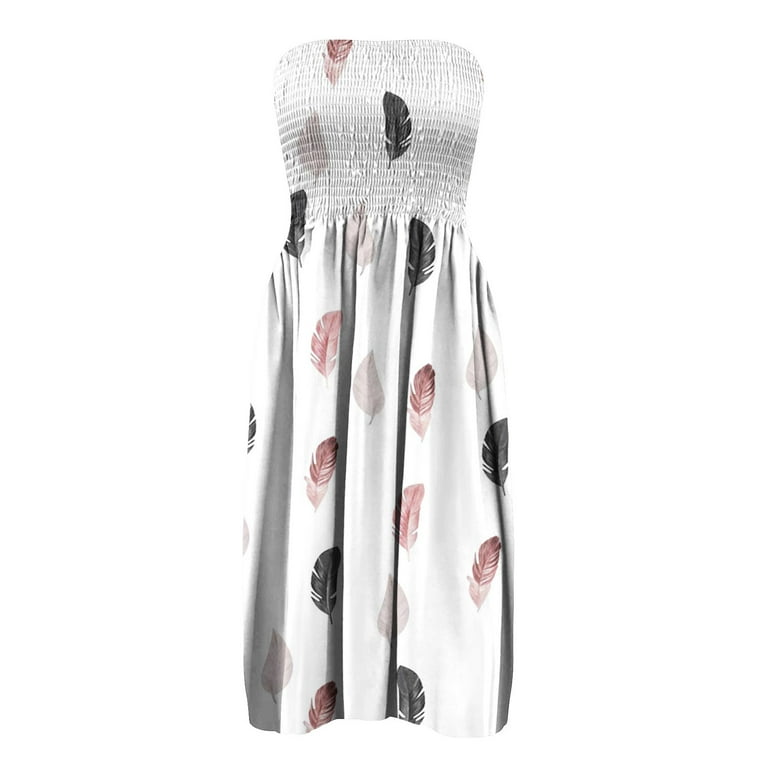 Yyuenw A Line Dresses for Women, Strapless Smocked Waist Polka Dot Dress, Sleeveless Flowy Fashion Casual Sundress, Beach Vacation, Party Daily Dress, Yyuenw A Line Dresses for Women, Strapless Smocked Waist Polka Dot Dress, Sleeveless Flowy Fashion Casual Sundress, Beach Vacation, Party Daily Dress,