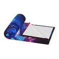 thumbnail image 3 of PHELIKA Galaxy Wolf Pink And Blue 04 All Season Soft Throw Blanket Lightweight Flannel Fleece Blankets 50"x40", 3 of 8