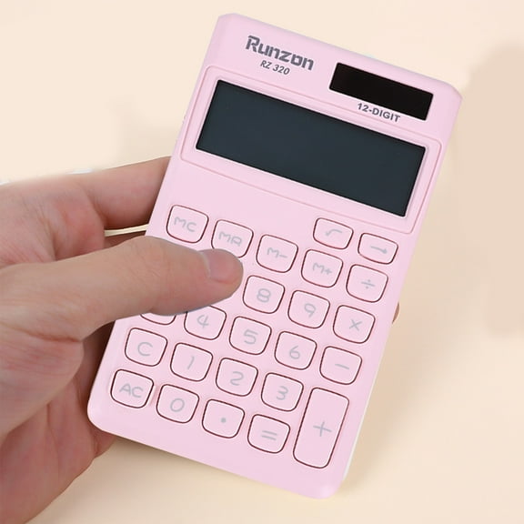 Calculator,Desktop Calculator With Extra Large LCD Screen– Dual Power (Solar   Battery),12-Digit Big Button Financial Calculator For Office School Home And Business