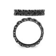 thumbnail image 2 of Sterling Silver Black Plated Carved Band Ring, 2 of 4