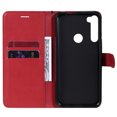 thumbnail image 2 of Compatible with Motorola Moto One Fuson Plus Case Premium Leather Cover with Cash Card Slots Soft TPU Back Cover Magnetic Flip Leather Wallet Case - Red, 2 of 5