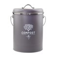 thumbnail image 1 of Holismo Bac à Compost de Comptoir de Cuisine, Résistant aux Odeurs avec Couvercle et Filtre à Charbon, Seau à Compost Enduit Résistant à la Rouille, Conteneur à Compost, Gris, 1 of 4