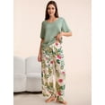 thumbnail image 2 of Smilooen Lounge Set for Women 2 Piece Outfits Short Sleeve Round Neck Pjs Sleepwear,S-2XL, 2 of 6