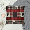 thumbnail image 2 of COMIO Rustic Patchwork Pillow Covers, Checkered Buffalo Plaid Cushion Covers for Home Bed Sofa, Woodland Wildlife Bear Moose Elk Pine Trees Pattern Throw Pillow Covers Farmhouse Decorations, 2 of 5