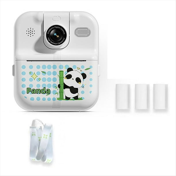 Cámara para Niños, Impresora de Fotos, Videocámara Digital para Niños, Fotografía, Impresión Instantánea, Panda.