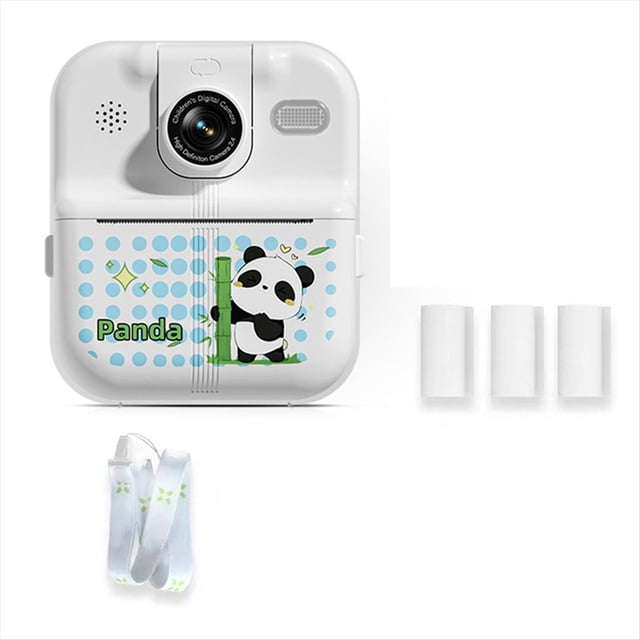 Cámara para Niños, Impresora de Fotos, Videocámara Digital para Niños, Fotografía, Impresión Instantánea, Panda.