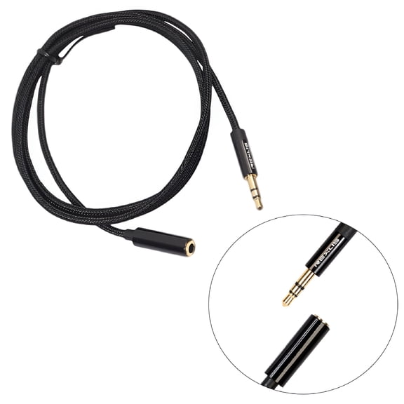 GJX 3.5mm Microphone Headphone Extension Wire Speaker Cable Male to Female Earphone Cord
