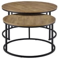 thumbnail image 3 of Coaster Lainey 2-piece Round Engineered Wood Nesting Coffee Table in Mango, 3 of 11